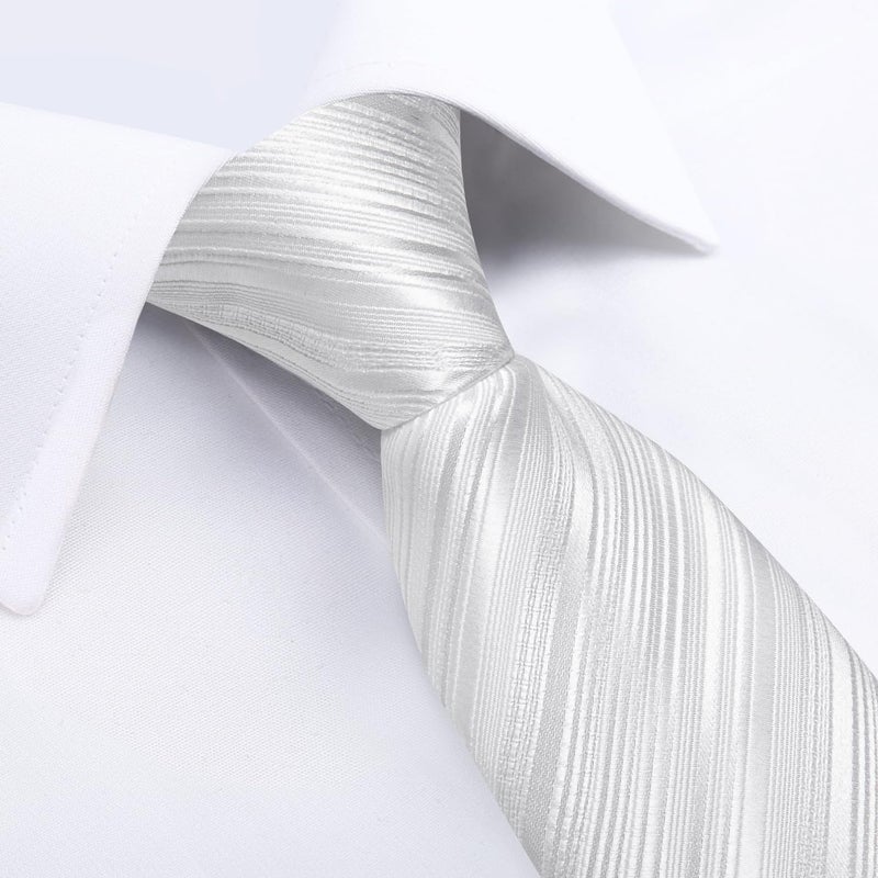 DiBanGu Boys Adjustable Tie and Pocket Square Pre-tied Zipper Necktie for Kids Wedding Party Graduation School Uniforms - Image 5